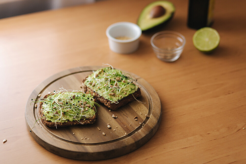 Tostada con guacamole